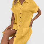 Gianelleza shirt midi dress in Yellow, view 6