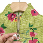 Lauren pink and lime floral zip-up cardigan, view 3