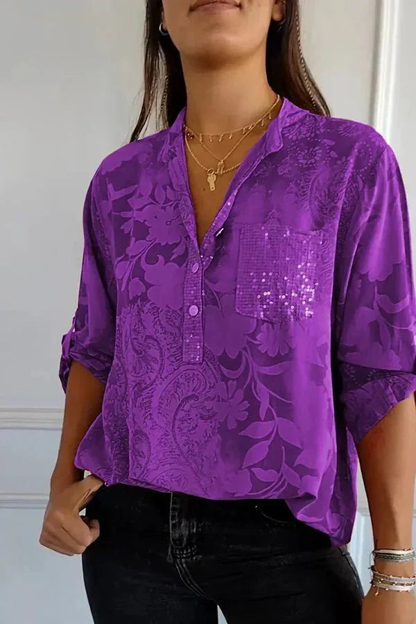 Pauline sequin top in Purple, view 8