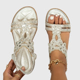 Blessy Embellished Slingback Sandals in Grey, view 23