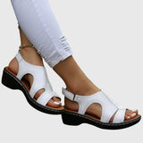 Celeste Orthopaedic Wedge Sandals in White, view 7