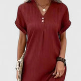 Massie draped dress in Red, view 7