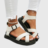 Lina comfy sandals in White, view 2