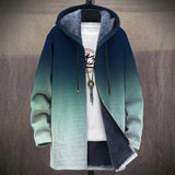 Dinah - Navy to Mint Gradient Jacket, front view