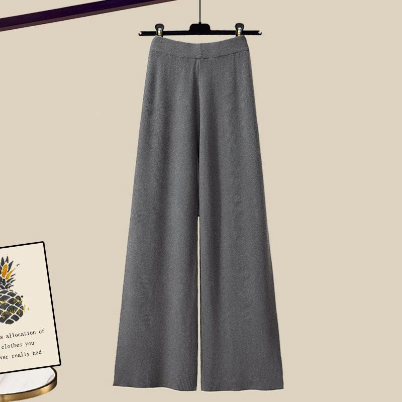 Wanda three-piece knit, shirt and trouser set, view 4