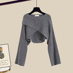 Wanda three-piece knit, shirt and trouser set, view 2
