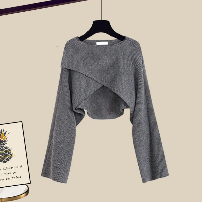 Wanda three-piece knit, shirt and trouser set, view 2