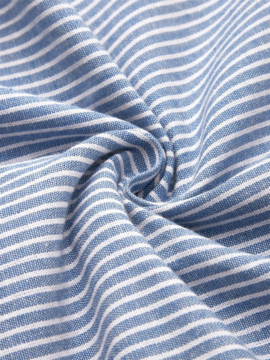 Brienne striped A line midi dress, view 4