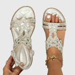 Blessy Embellished Slingback Sandals, view 7