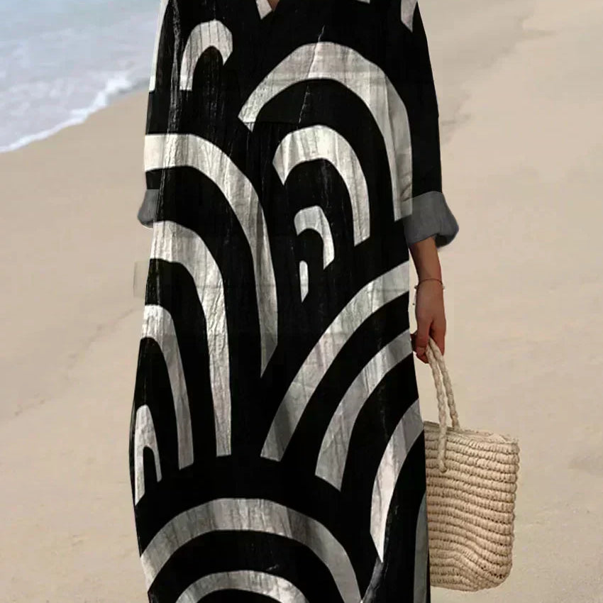 Cynthia Summer Breeze Printed Dress, front view