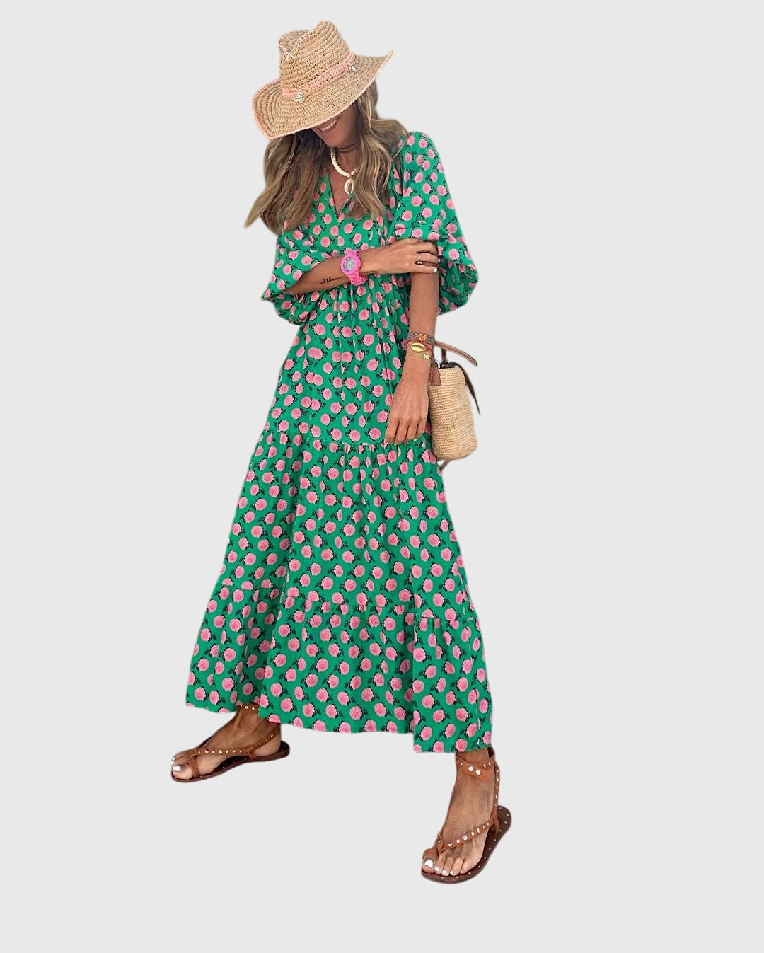 Sarah boho maxi dress, view 3