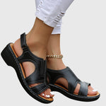 Celeste Orthopaedic Wedge Sandals in Black, view 2