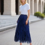 Cecil mesh layered tutu skirt, view 10