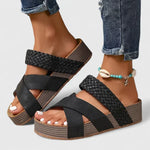 Danyzelle Orthopaedic Crossover Sandals in Black, view 4