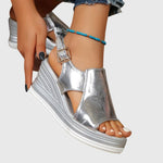 Veronica T strap sandals, view 4