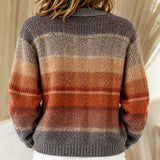 Edith ombré check knitted jacket, view 3