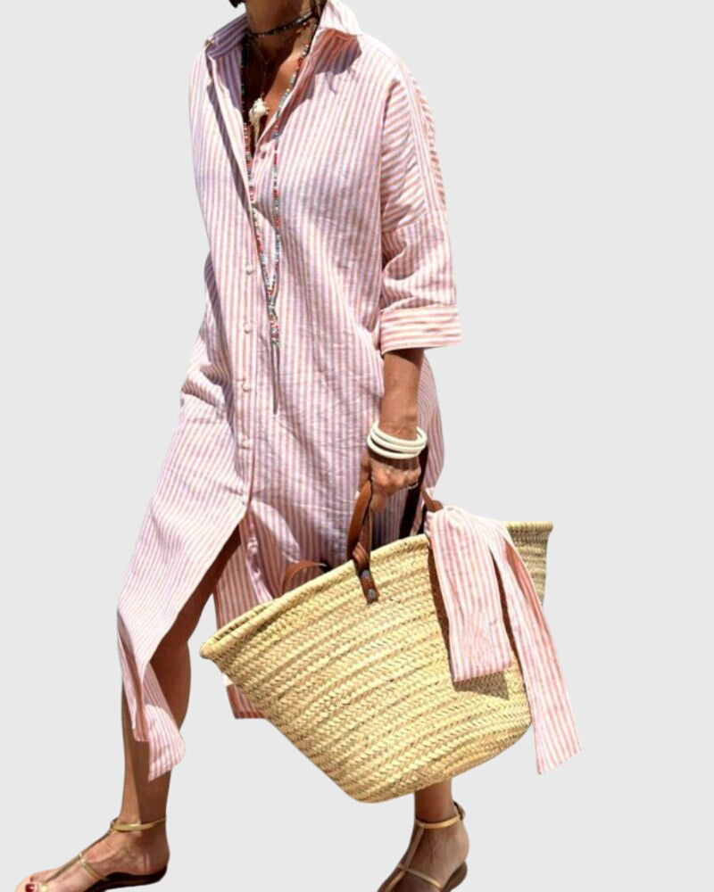 Ellen Classic Striped Dress, view 4