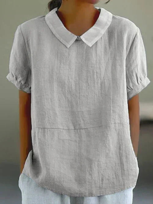 Wolla classic collared shirt in Grey, view 2