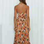 Chiara Painterly Print Midi Dress, view 15