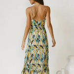 Chiara Painterly Print Midi Dress, view 9
