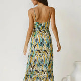 Chiara Painterly Print Midi Dress, view 9