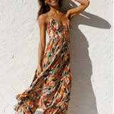 Chiara Painterly Print Midi Dress, view 5