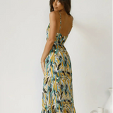 Chiara Painterly Print Midi Dress, view 10