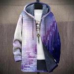 Emily - Lavender Abstract City Jacket, front view