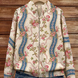 Camilla climbing rose zip-up cardigan, view 3