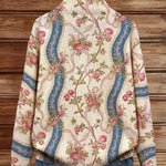Camilla climbing rose zip-up cardigan, view 4