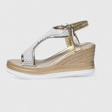 Tatyanna elegant wedge sandals, view 16