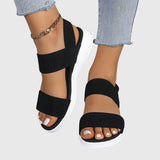 Emila Stretch Strap Comfort Sandals in Black, view 6