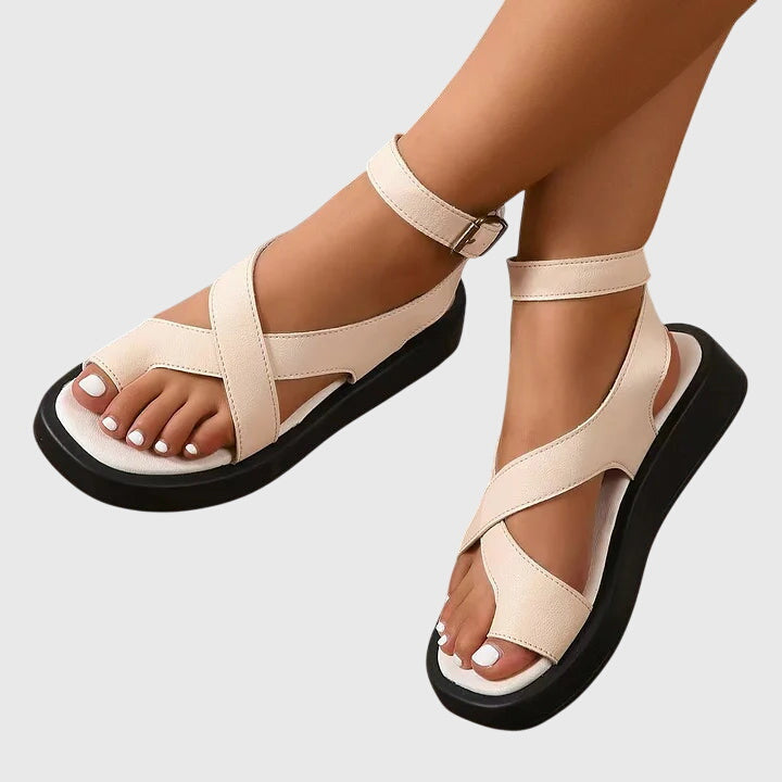 Tess orthopaedic gladiator sandals in Beige, view 3