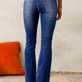 Aya high-waisted flared jeans, view 5