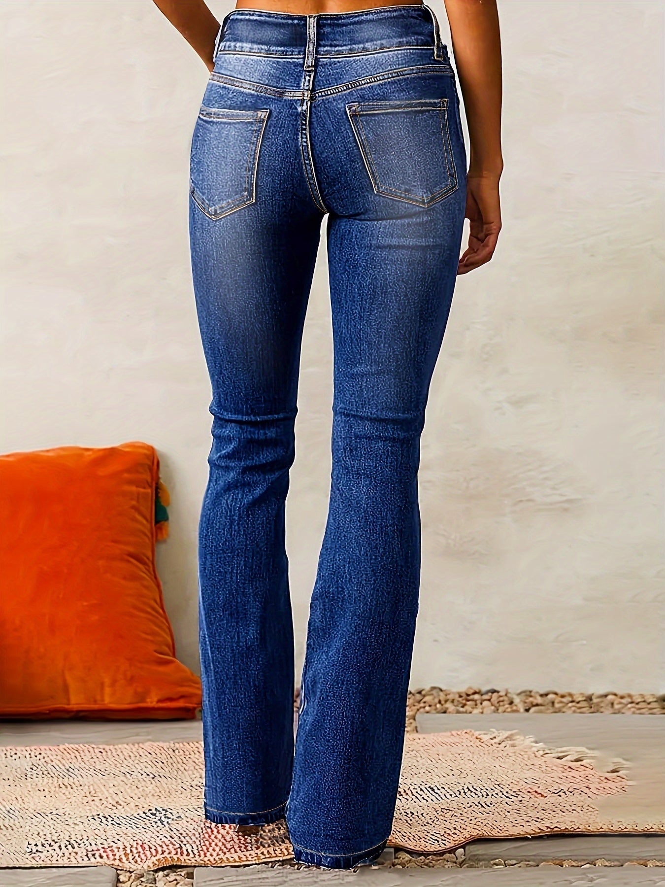 Aya high-waisted flared jeans, view 5