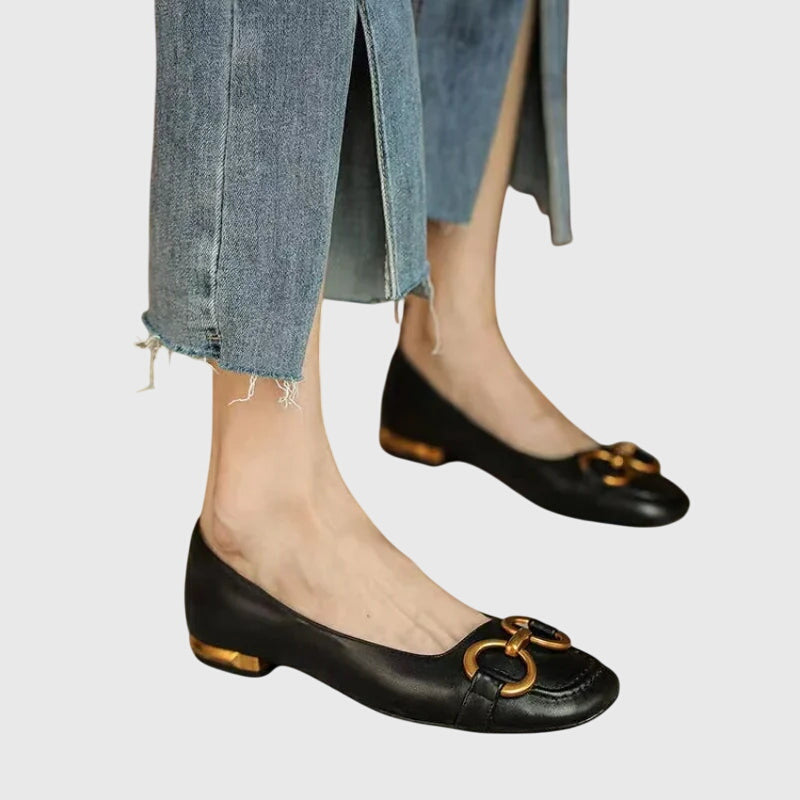 Erica Orthopaedic Buckle Sandals in Black, view 2