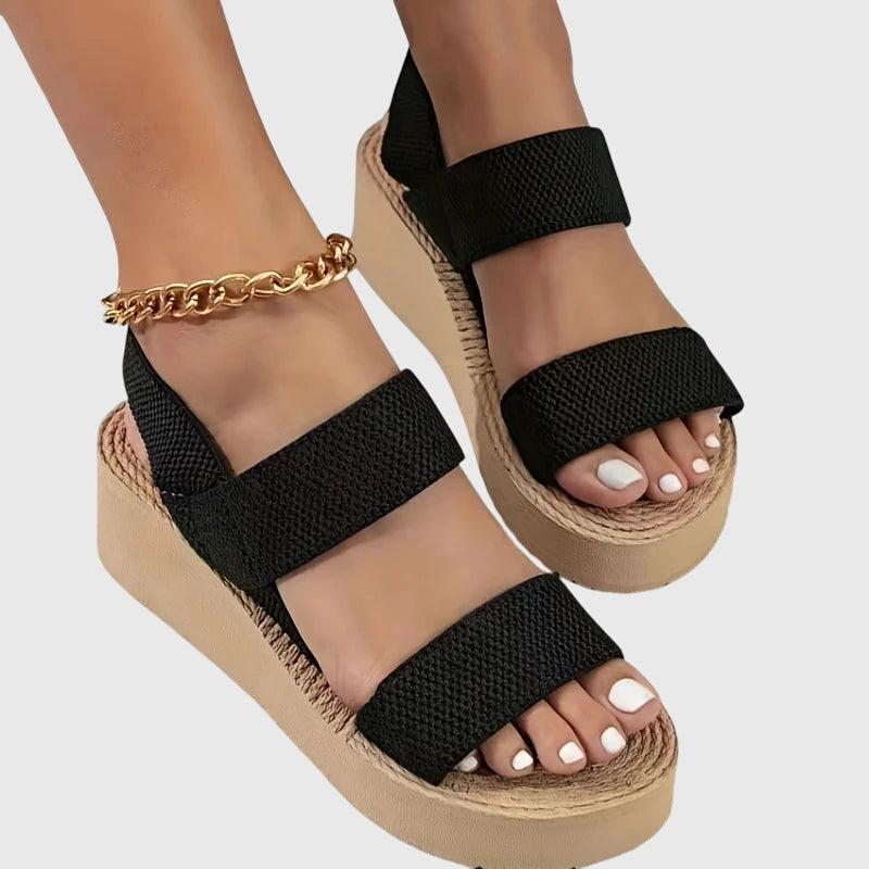 Kelsey Platform Slingback Sandals, view 5