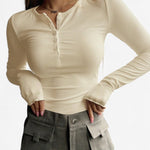Klarina long sleeve top in Apricot, view 4