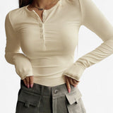 Klarina long sleeve top in Apricot, view 4
