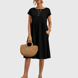 Mirabel elegant spring dress in Black, view 2