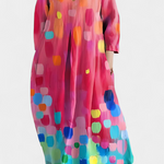 Isalinde V-neck dress in Pink Rainbow, view 4