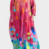Isalinde V-neck dress in Pink Rainbow, view 4