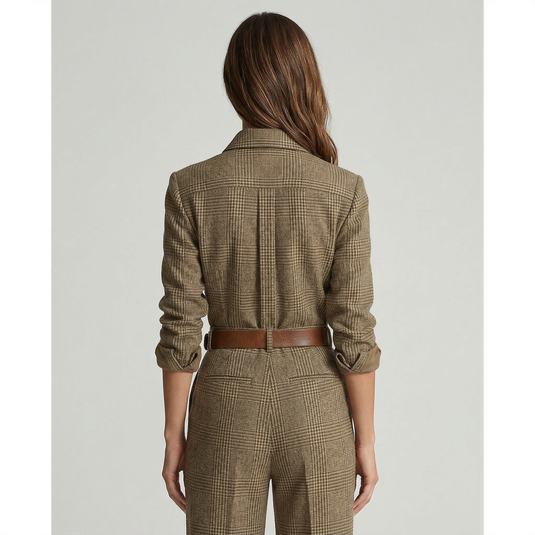 Celia checked utility jumpsuit, view 4