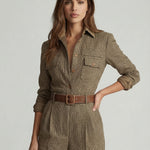 Celia checked utility jumpsuit, view 2