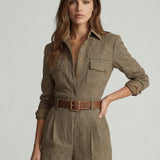 Celia checked utility jumpsuit, view 2