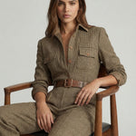 Celia checked utility jumpsuit, view 3