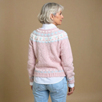 Selena soft pink Icelandic cardigan, view 2