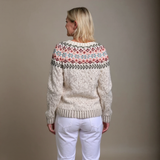 Adeline oatmeal floral Icelandic cardigan, view 2