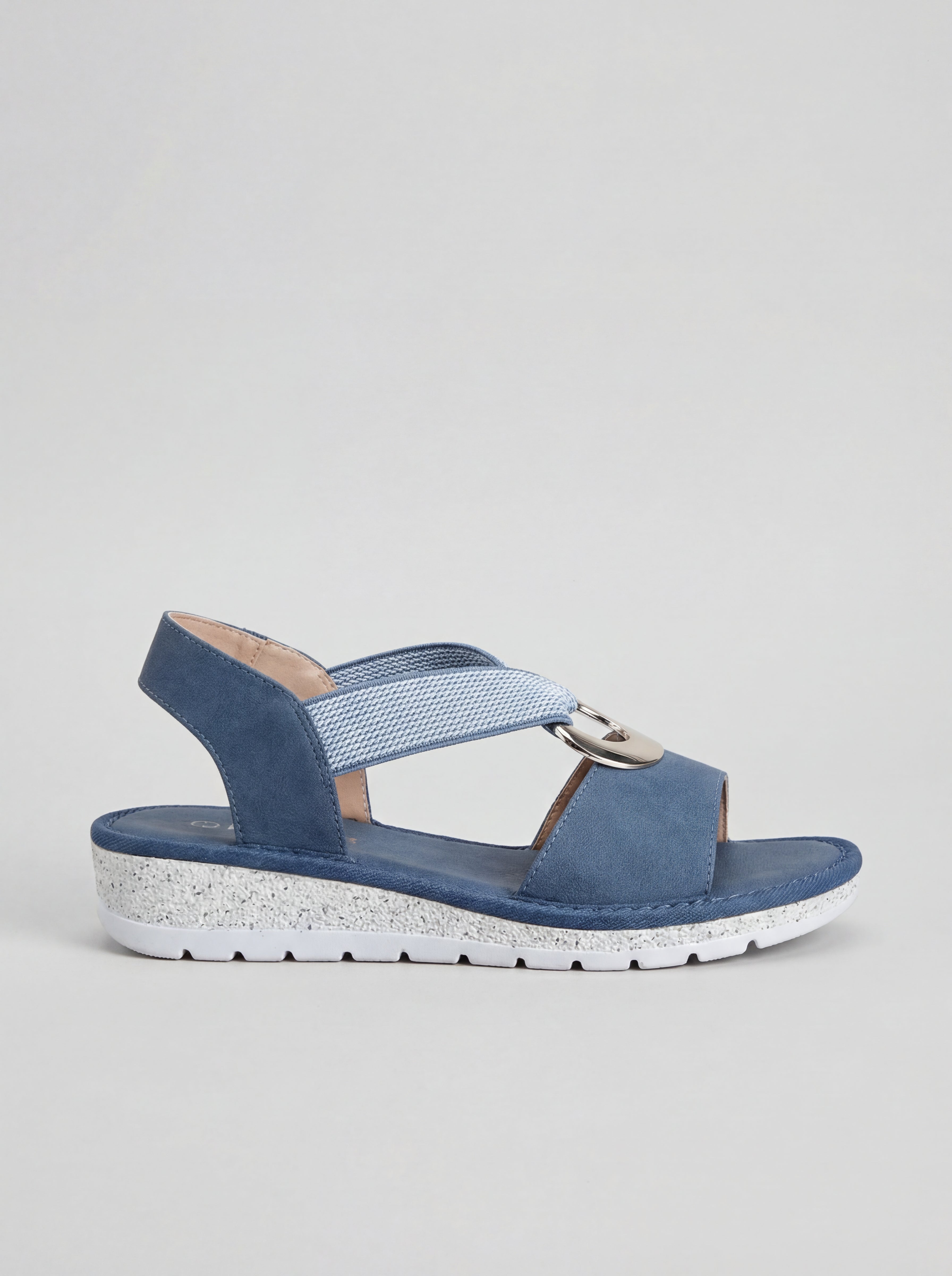 Zefira flatform sandals, front view