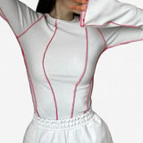 Imona long sleeve top in White, view 4